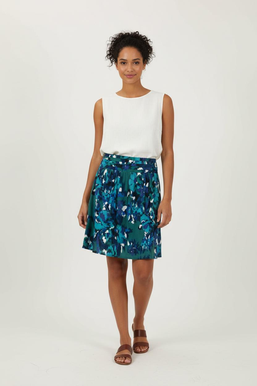 Jupe Plissée Bleu et Vert - Taille S/36 de la marque Caroll | PARAD94474 - Vendu par Paradigme - Image 1