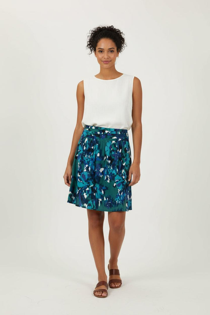 Jupe Plissée Bleu et Vert - Taille S/36 de la marque Caroll | PARAD94474 - Vendu par Paradigme - Image 1