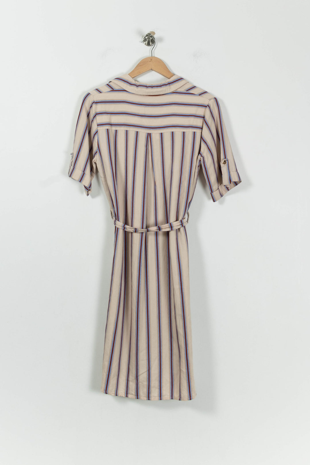 Robe Chemise Beige et Bleu - Taille M/38 de la marque La Fée Maraboutée | PARAD94484 - Vendu par Paradigme - Image 4