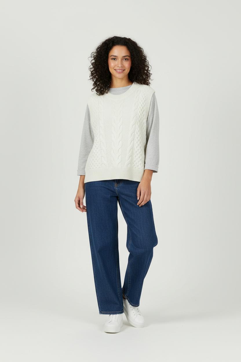 Pull Sans Manches Blanc - Taille S/36 de la marque Suncoo | PARAD94492 - Vendu par Paradigme - Image 1