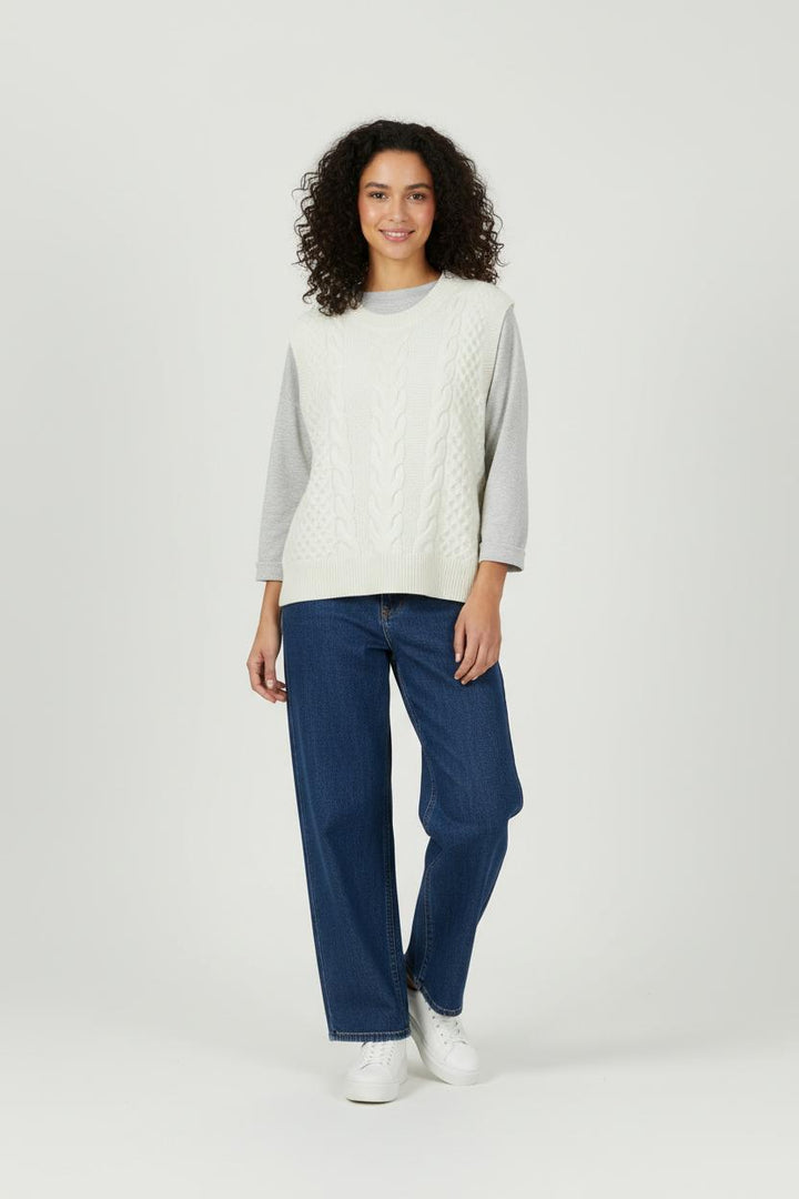 Pull Sans Manches Blanc - Taille S/36 de la marque Suncoo | PARAD94492 - Vendu par Paradigme - Image 1