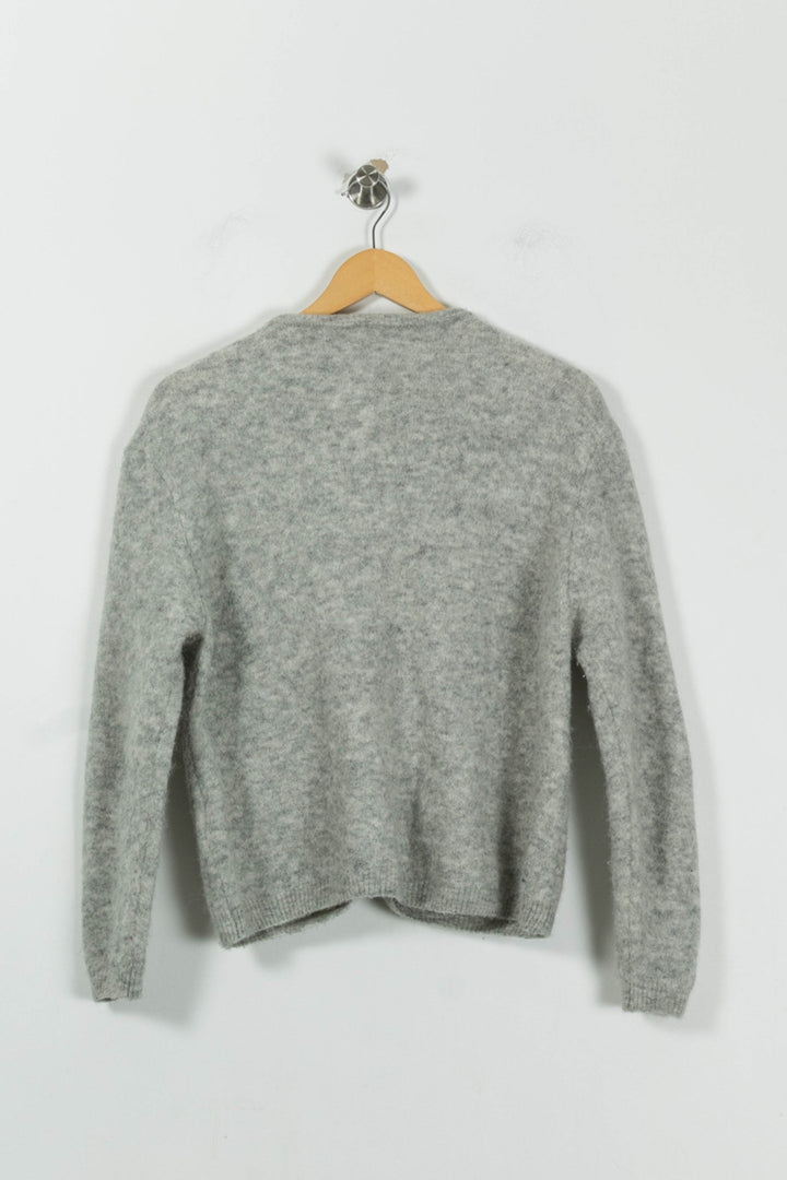 Cardigan Gris - Taille M/38 de la marque American Vintage | PARAD94493 - Vendu par Paradigme - Image 4