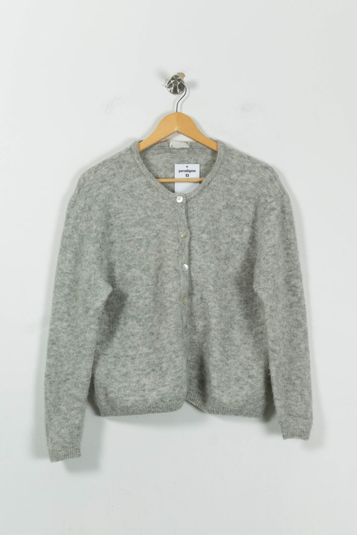 Cardigan Gris - Taille M/38 de la marque American Vintage | PARAD94493 - Vendu par Paradigme - Image 2