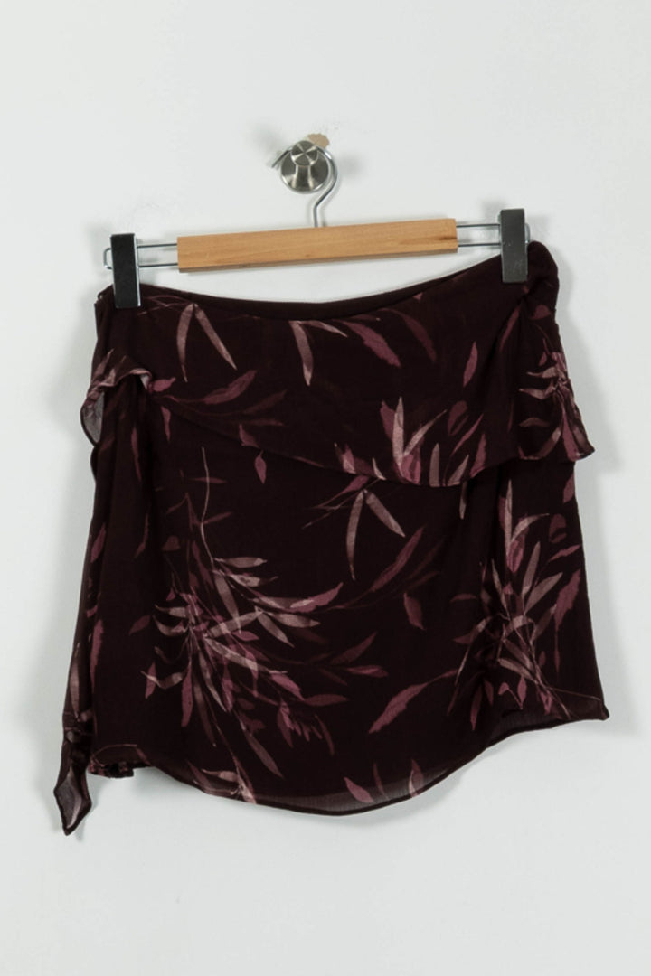 Jupe Portefeuille Bordeaux - Taille L/40 de la marque Claudie Pierlot | PARAD94494 - Vendu par Paradigme - Image 4