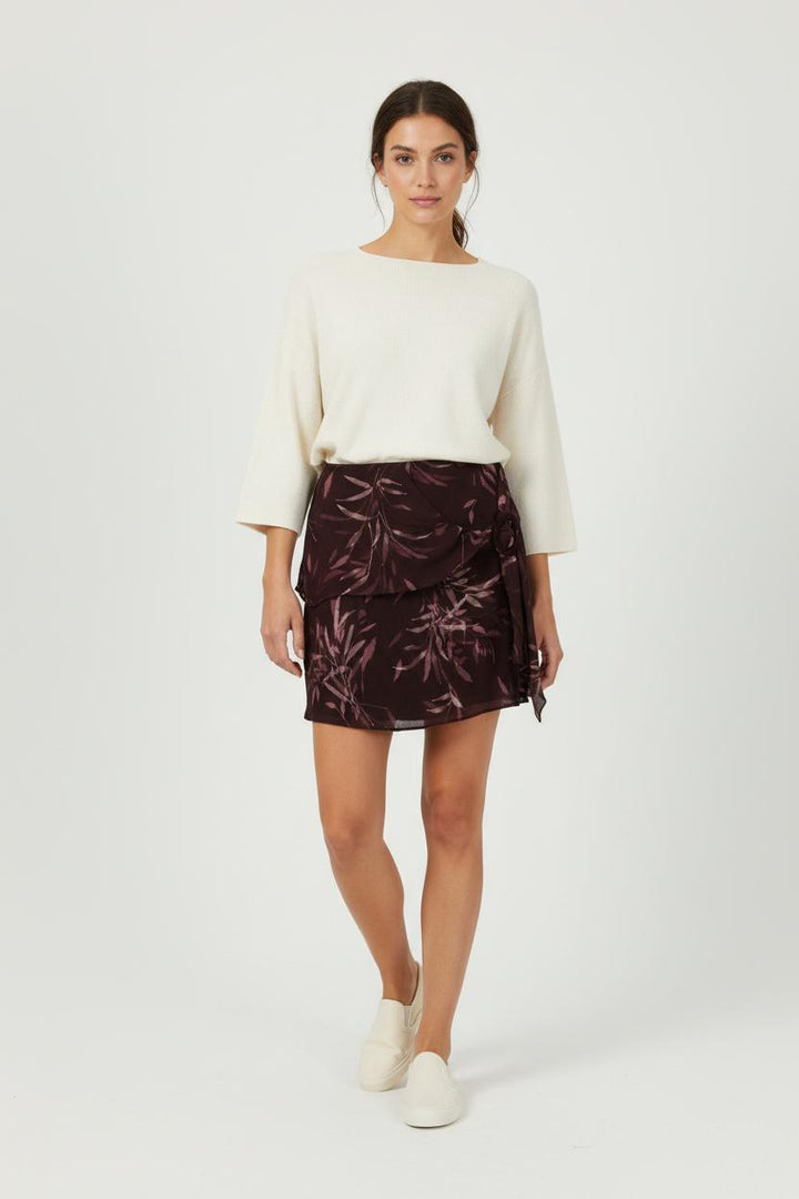 Jupe Portefeuille Bordeaux - Taille L/40 de la marque Claudie Pierlot | PARAD94494 - Vendu par Paradigme - Image 1