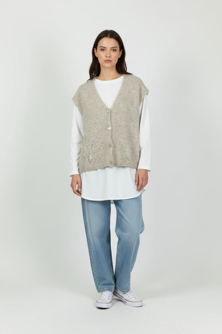 Gilet Beige - Taille S/36 de la marque Grace & Mila | PARAD94495 - Vendu par Paradigme - Image 1