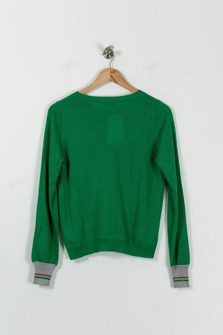 Pull Vert et Gris - Taille S/36 de la marque Suncoo | PARAD94497 - Vendu par Paradigme - Image 4