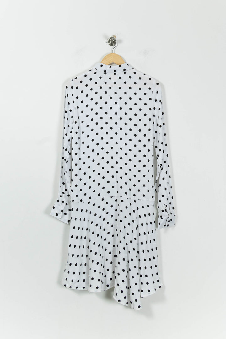 Robe Longue Blanche à Pois Noirs - Taille S/36 de la marque Karl Marc John | PARAD94498 - Vendu par Paradigme - Image 4