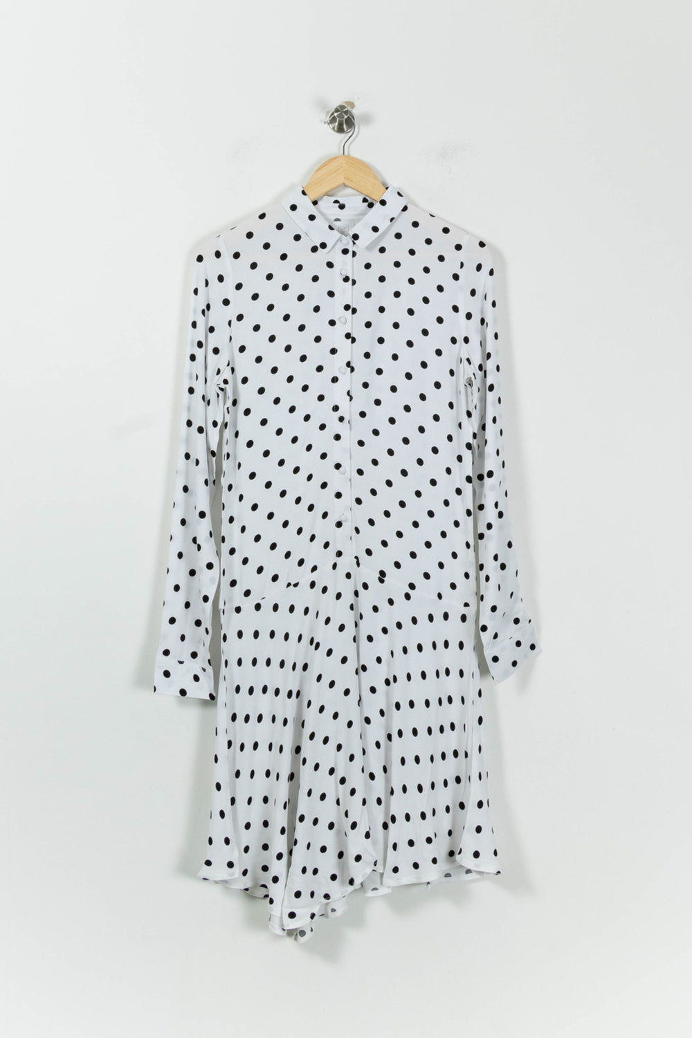 Robe Longue Blanche à Pois Noirs - Taille S/36 de la marque Karl Marc John | PARAD94498 - Vendu par Paradigme - Image 2