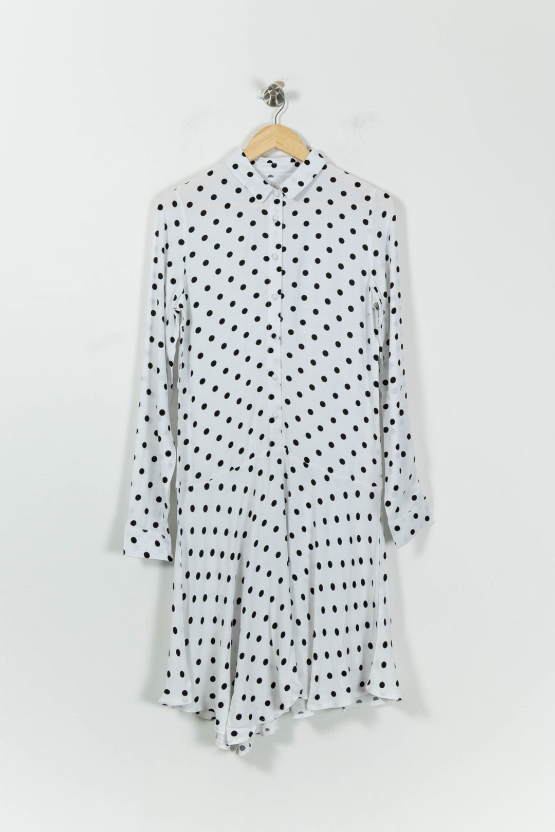 Robe Longue Blanche à Pois Noirs - Taille S/36 de la marque Karl Marc John | PARAD94498 - Vendu par Paradigme - Image 2