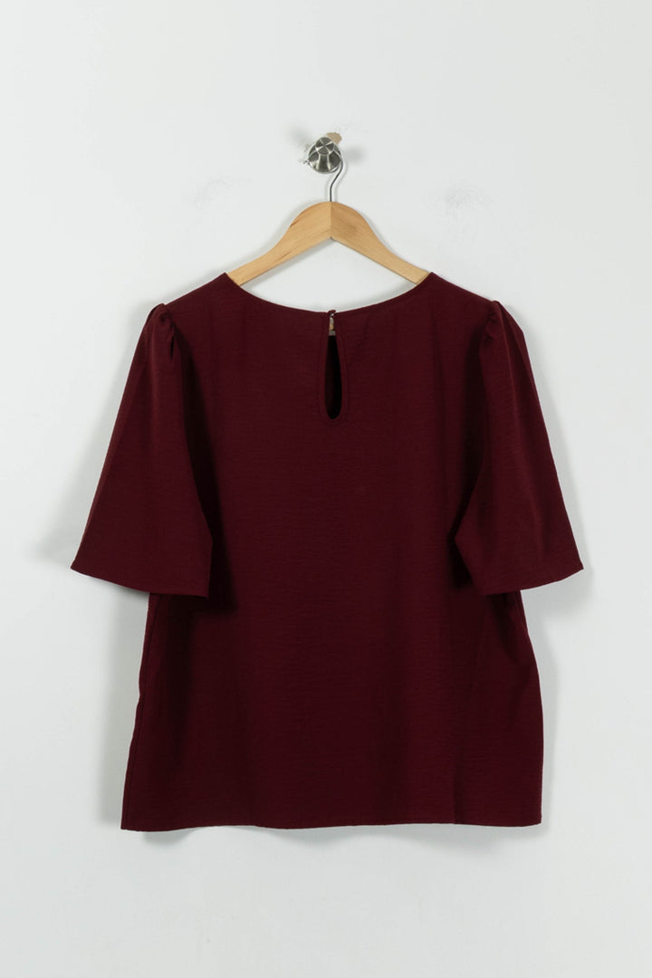 Blouse Bordeaux - Taille XL/42 de la marque Grace & Mila | PARAD94503 - Vendu par Paradigme - Image 4