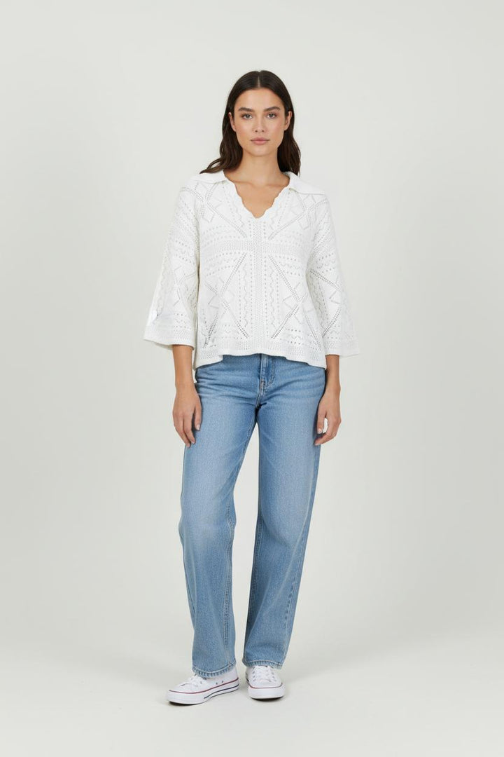 Pull Blanc - Taille S/36 de la marque Suncoo | PARAD94504 - Vendu par Paradigme - Image 1