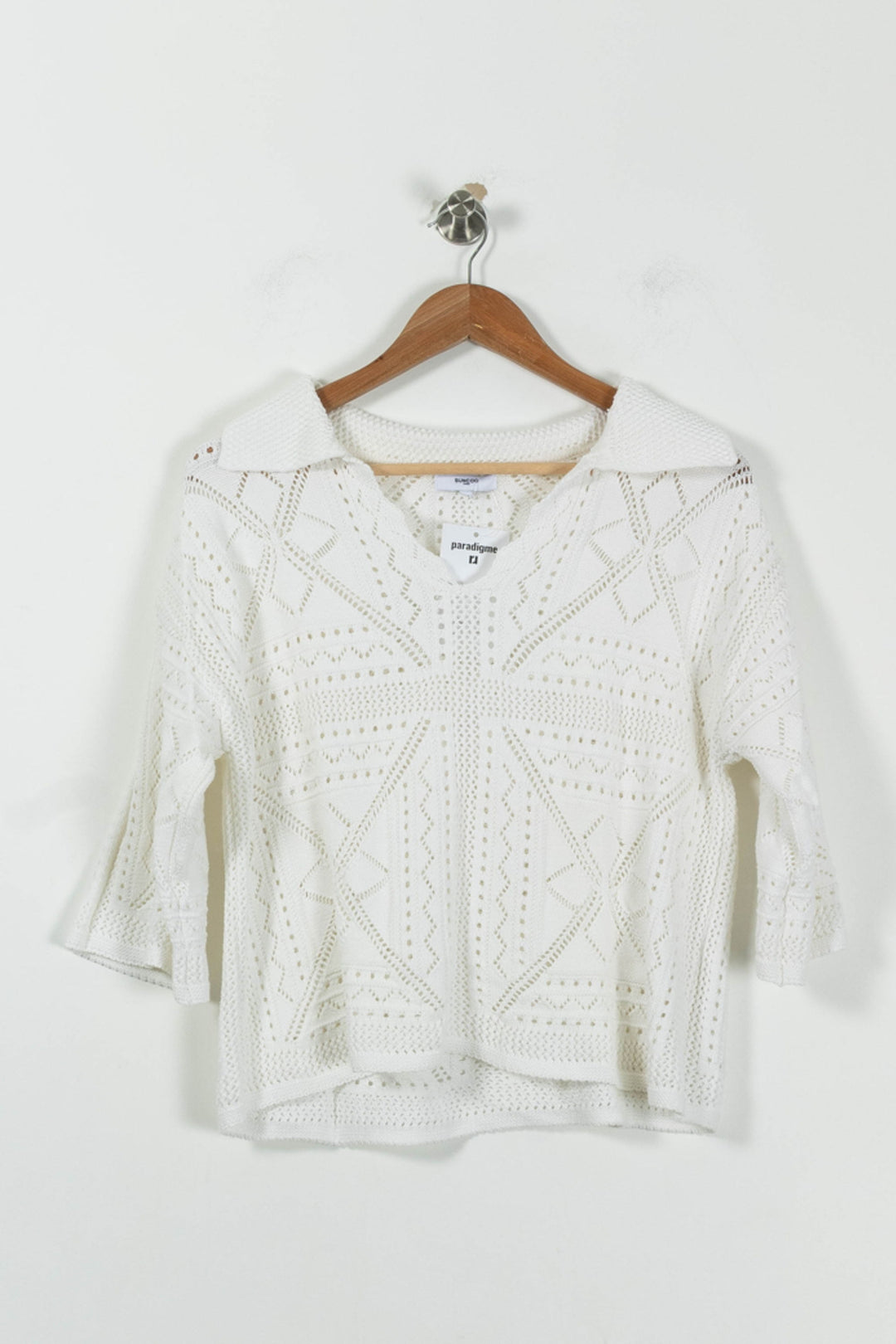 Pull Blanc - Taille S/36 de la marque Suncoo | PARAD94504 - Vendu par Paradigme - Image 2