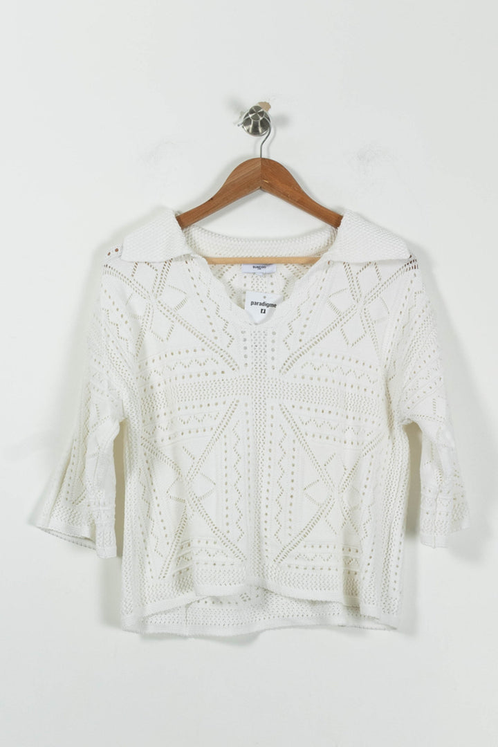 Pull Blanc - Taille S/36 de la marque Suncoo | PARAD94504 - Vendu par Paradigme - Image 2