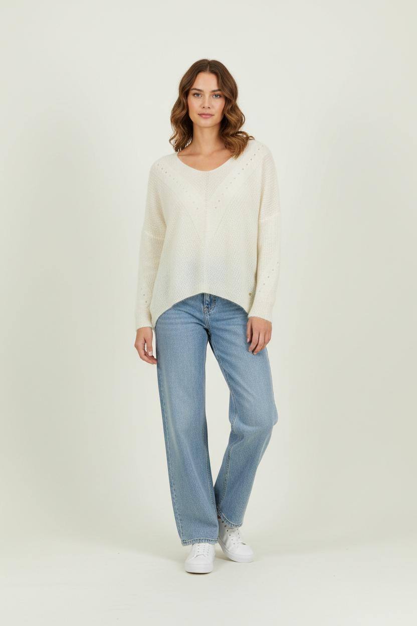 Pull Beige - Taille XS/34 de la marque Suncoo | PARAD94508 - Vendu par Paradigme - Image 1
