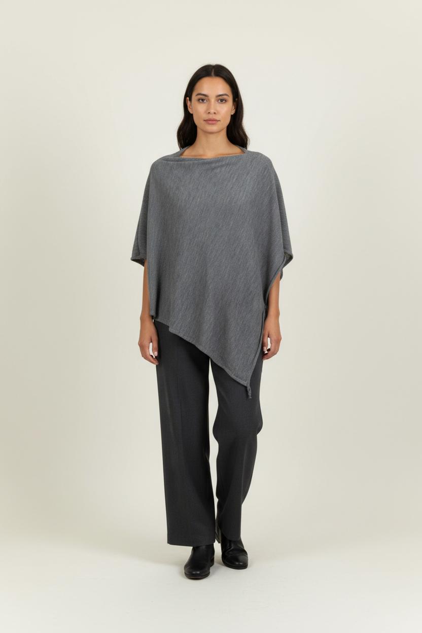 Poncho Gris - Taille S/36 de la marque La Fée Maraboutée | PARAD94510 - Vendu par Paradigme - Image 1
