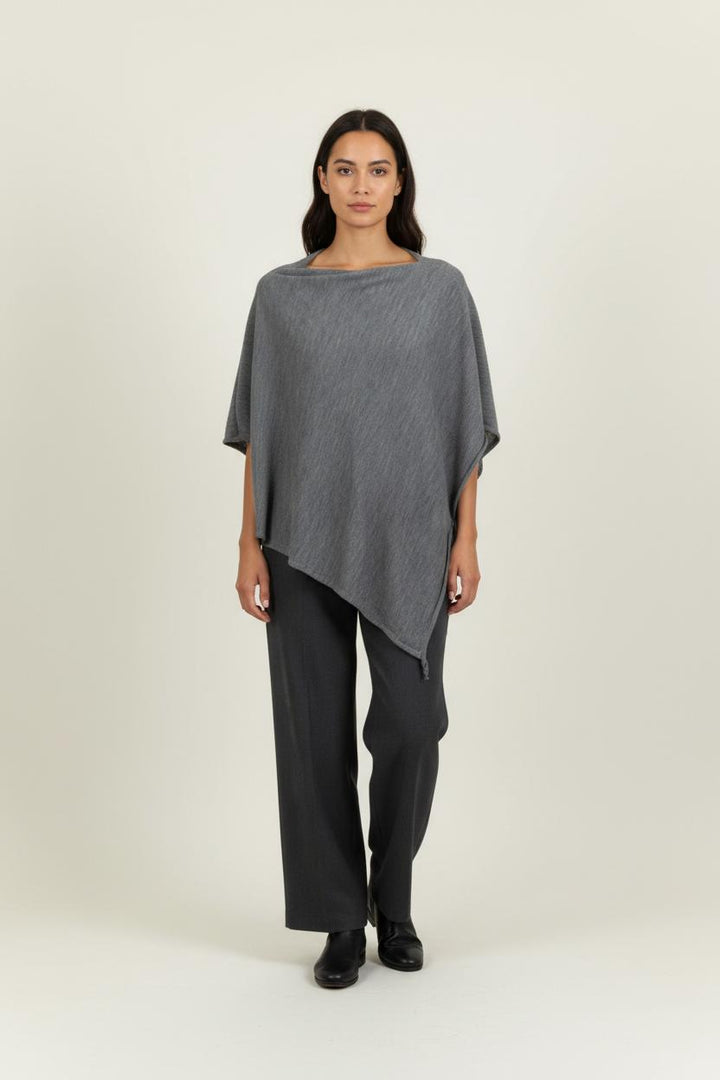 Poncho Gris - Taille S/36 de la marque La Fée Maraboutée | PARAD94510 - Vendu par Paradigme - Image 1