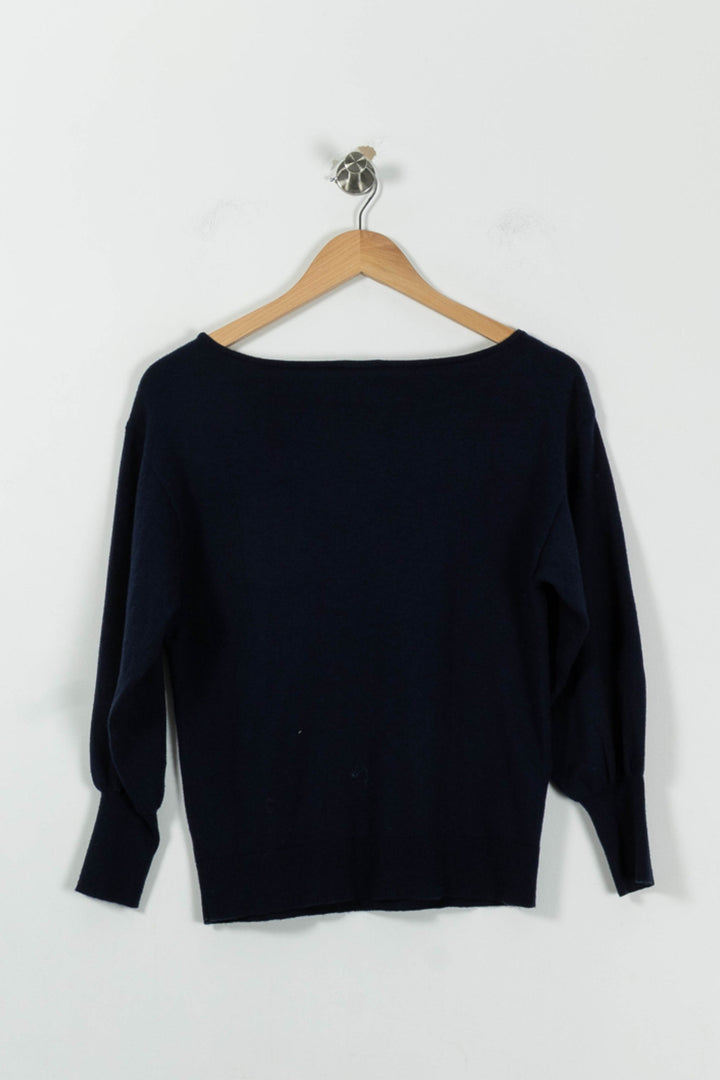 Pull Bleu - Taille XS/34 de la marque Caroll | PARAD94516 - Vendu par Paradigme - Image 4