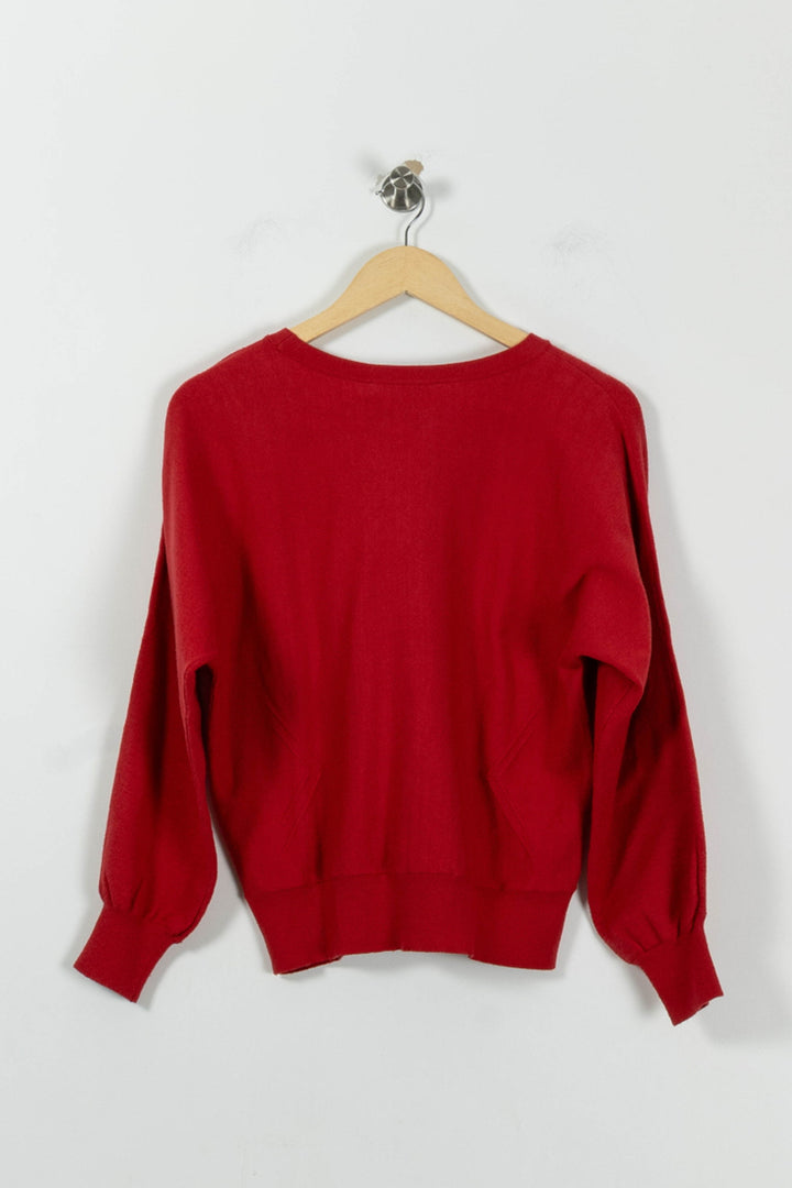 Sweat Rouge - Taille S/36 de la marque La Fée Maraboutée | PARAD94523 - Vendu par Paradigme - Image 4