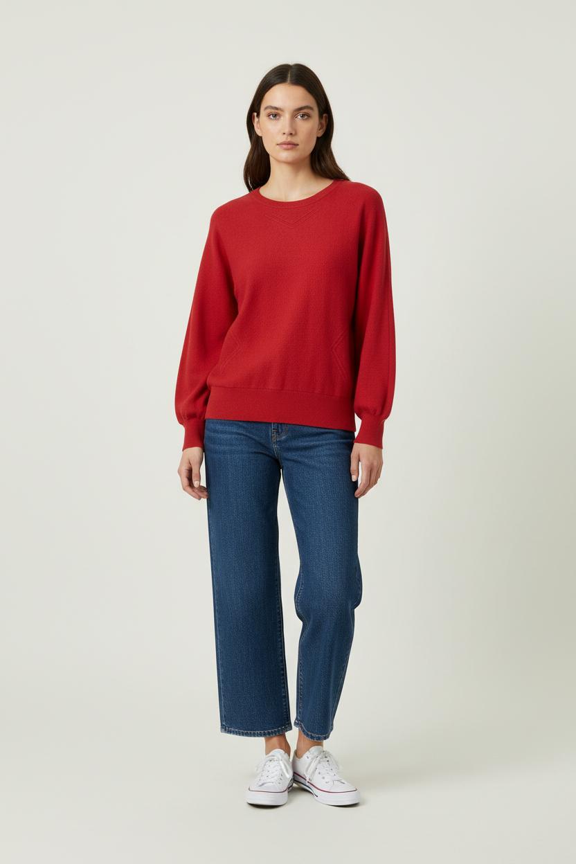 Sweat Rouge - Taille S/36 de la marque La Fée Maraboutée | PARAD94523 - Vendu par Paradigme - Image 1