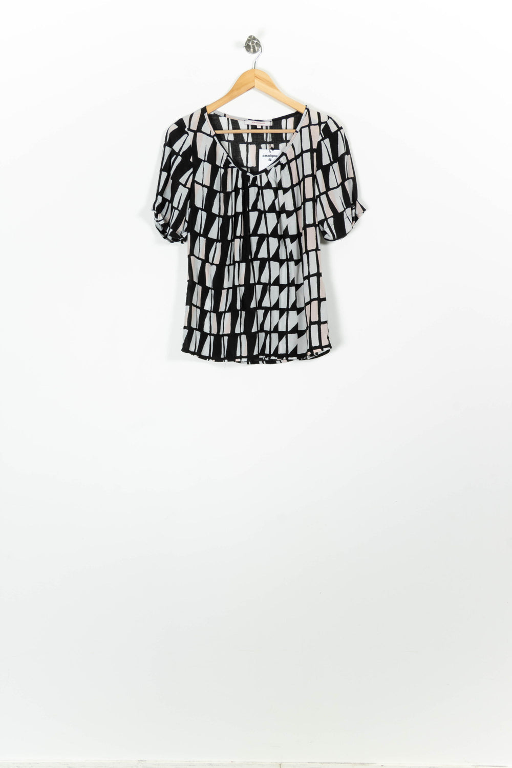 Blouse Noire et Blanche - Taille M/38 de la marque La Fée Maraboutée | PARAD94528 - Vendu par Paradigme - Image 2