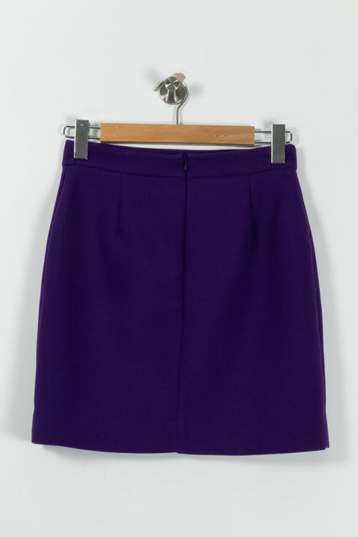 Jupe Droite Violette - Taille S/36 de la marque Caroll | PARAD94529 - Vendu par Paradigme - Image 4