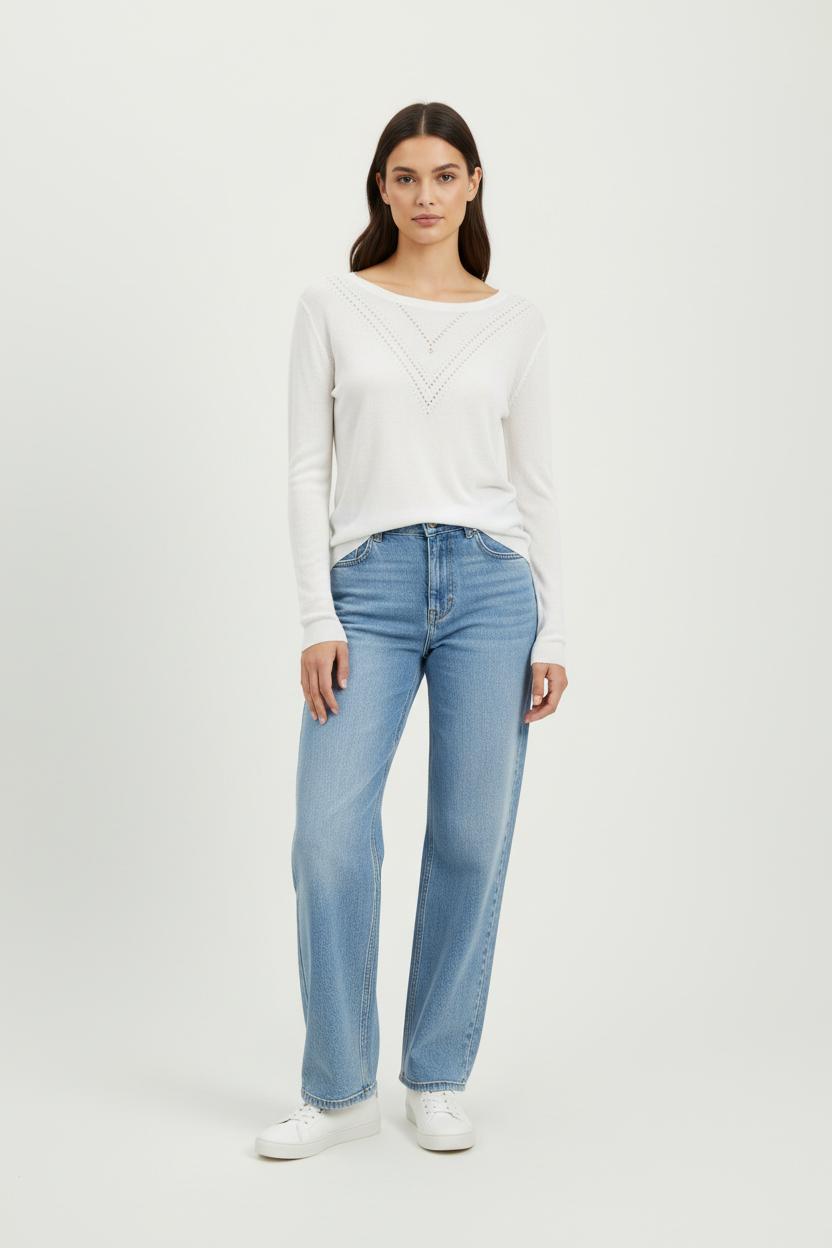 Pull Blanc - Taille S/36 de la marque Ekyog | PARAD94533 - Vendu par Paradigme - Image 1