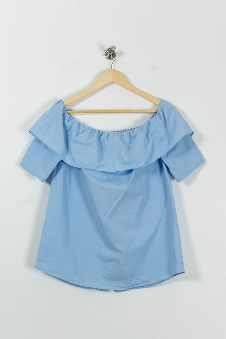 Blouse Bleue - Taille S/36 de la marque Claudie Pierlot | PARAD94534 - Vendu par Paradigme - Image 4