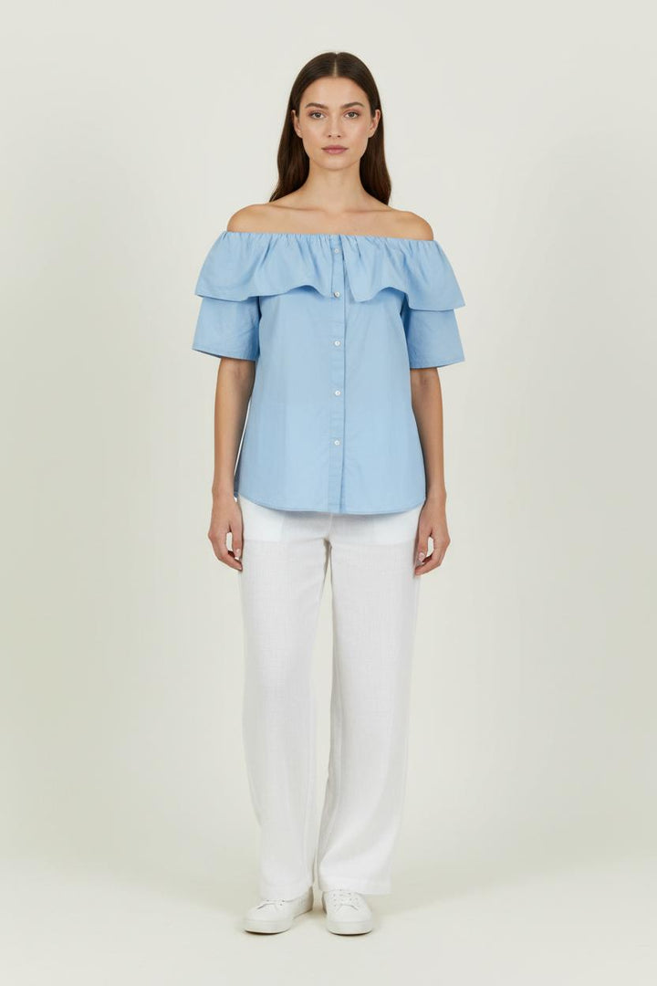 Blouse Bleue - Taille S/36 de la marque Claudie Pierlot | PARAD94534 - Vendu par Paradigme - Image 1