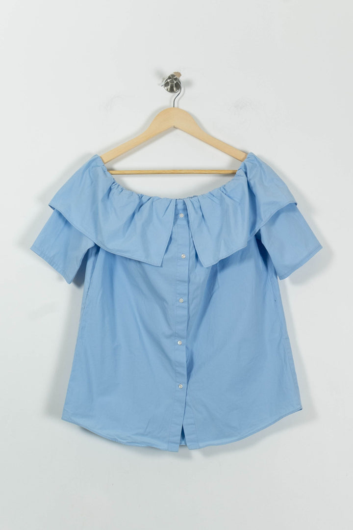 Blouse Bleue - Taille S/36 de la marque Claudie Pierlot | PARAD94534 - Vendu par Paradigme - Image 2