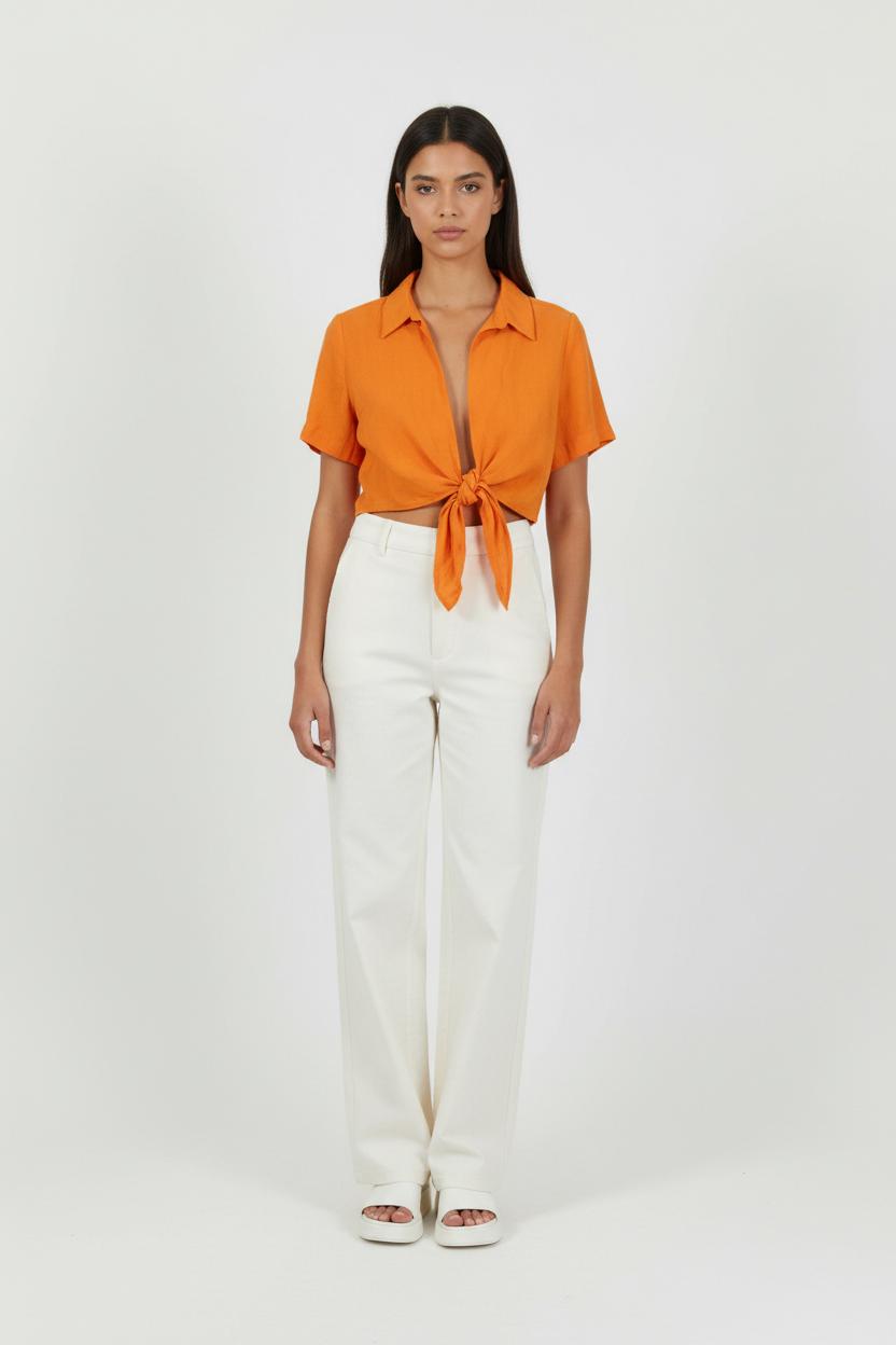 Chemisier Orange - Taille S/36 de la marque Kookai | PARAD94537 - Vendu par Paradigme - Image 1