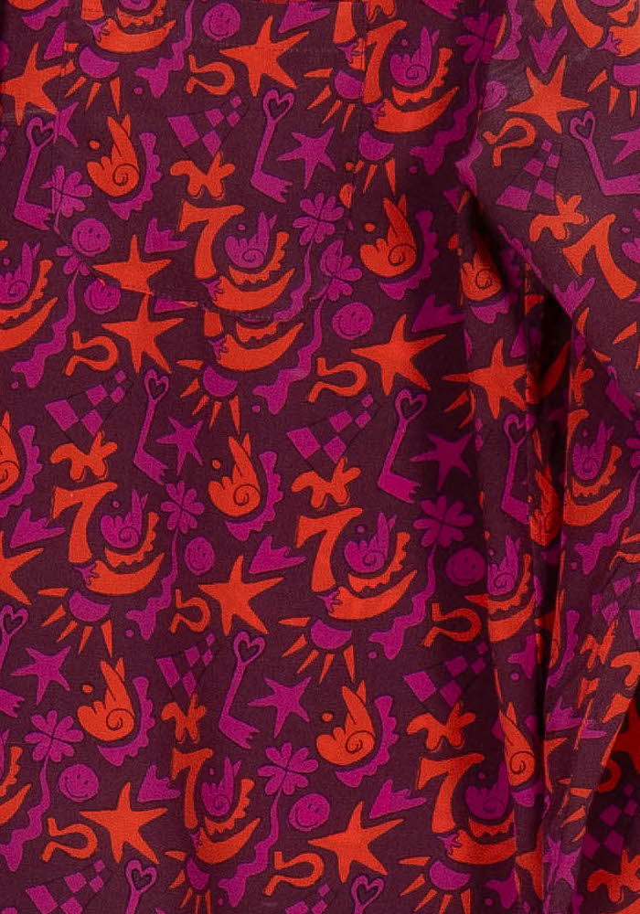 Chemise à motifs Rouge et Violet - Taille XL/42 de la marque Soi Paris | PARAD94543 - Vendu par Paradigme - Image 3