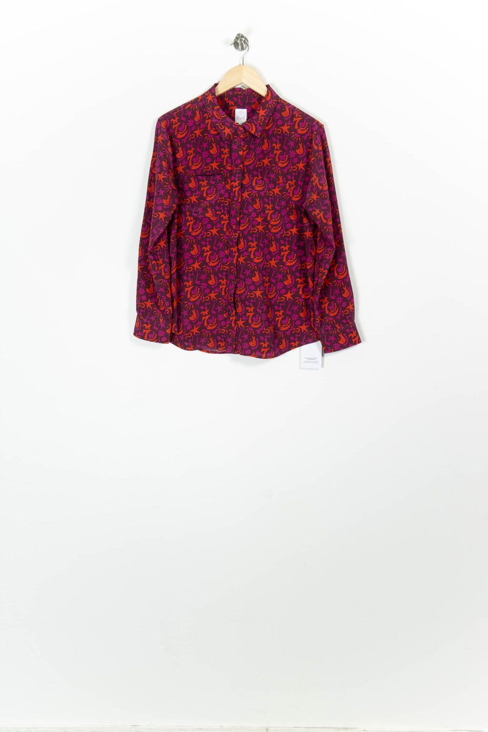 Chemise à motifs Rouge et Violet - Taille XL/42 de la marque Soi Paris | PARAD94543 - Vendu par Paradigme - Image 2