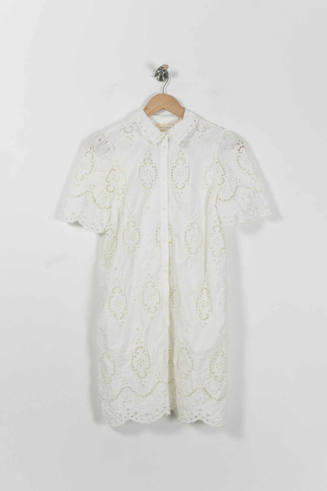 Robe Brodée Blanche - Taille S/36 de la marque Sézane | PARAD94559 - Vendu par Paradigme - Image 2