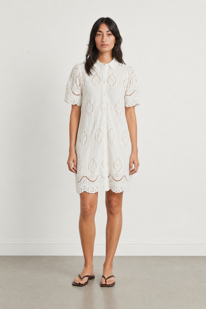 Robe Brodée Blanche - Taille S/36