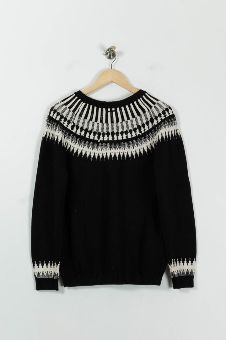 Pull Noir et Blanc - Taille L/40 de la marque One Step | PARAD94561 - Vendu par Paradigme - Image 4