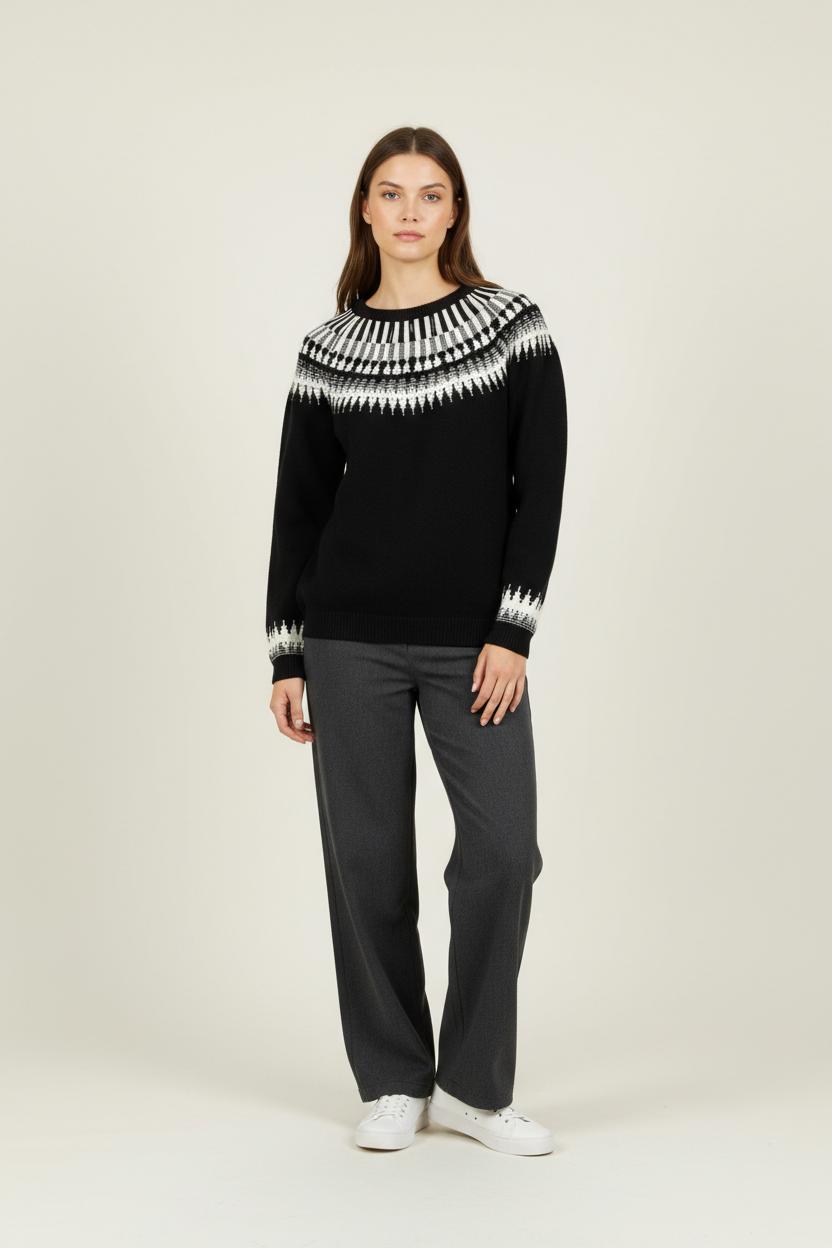Pull Noir et Blanc - Taille L/40 de la marque One Step | PARAD94561 - Vendu par Paradigme - Image 1