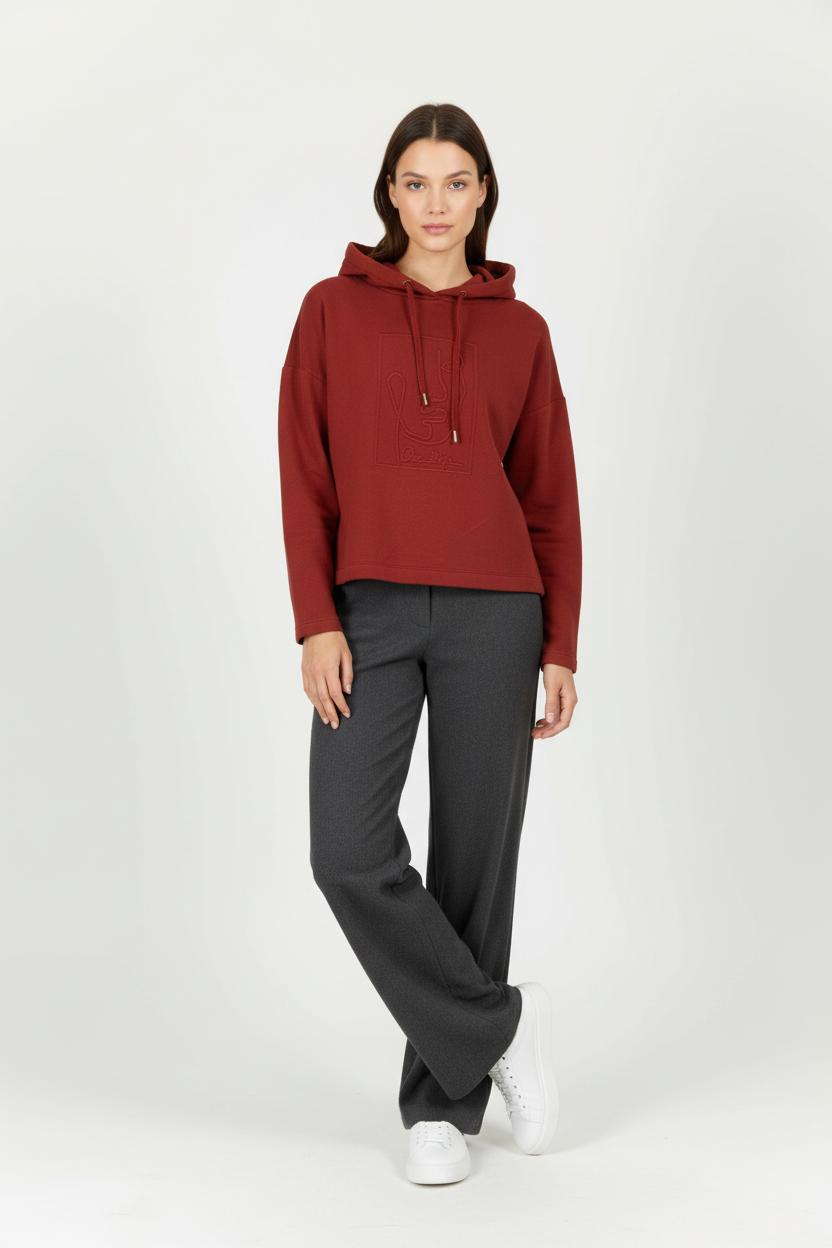 Sweat à Capuche Bordeaux - Taille L/40 de la marque One Step | PARAD94570 - Vendu par Paradigme - Image 1