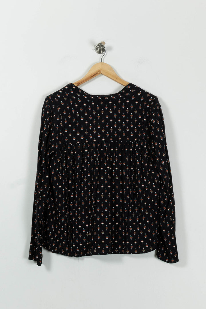 Blouse Noire à Motifs - Taille XS/34 de la marque ba&sh | PARAD94571 - Vendu par Paradigme - Image 4