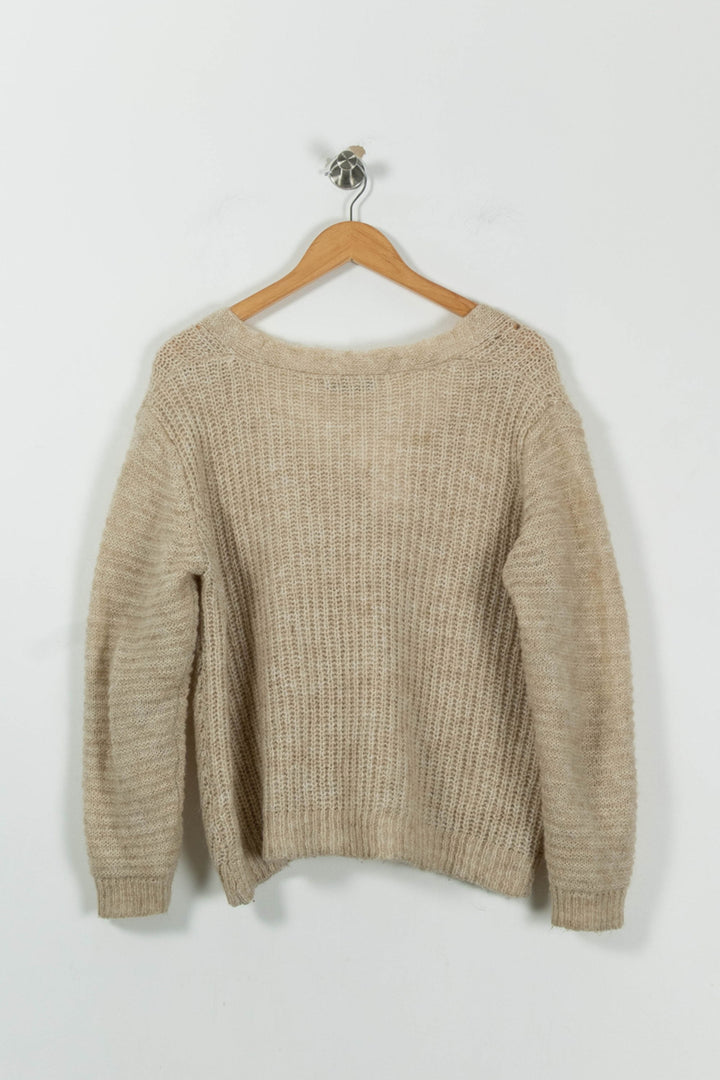 Cardigan Beige - Taille S/36 de la marque La Fée Maraboutée | PARAD94573 - Vendu par Paradigme - Image 4