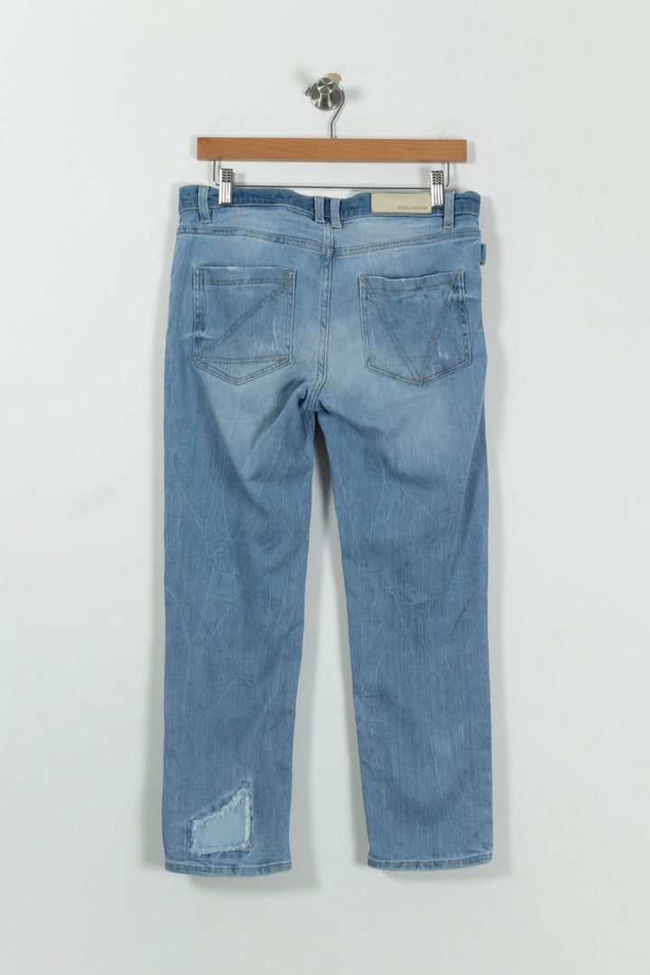 Jean Délavé Bleu - Taille S/36 de la marque Zadig&Voltaire | PARAD94577 - Vendu par Paradigme - Image 4