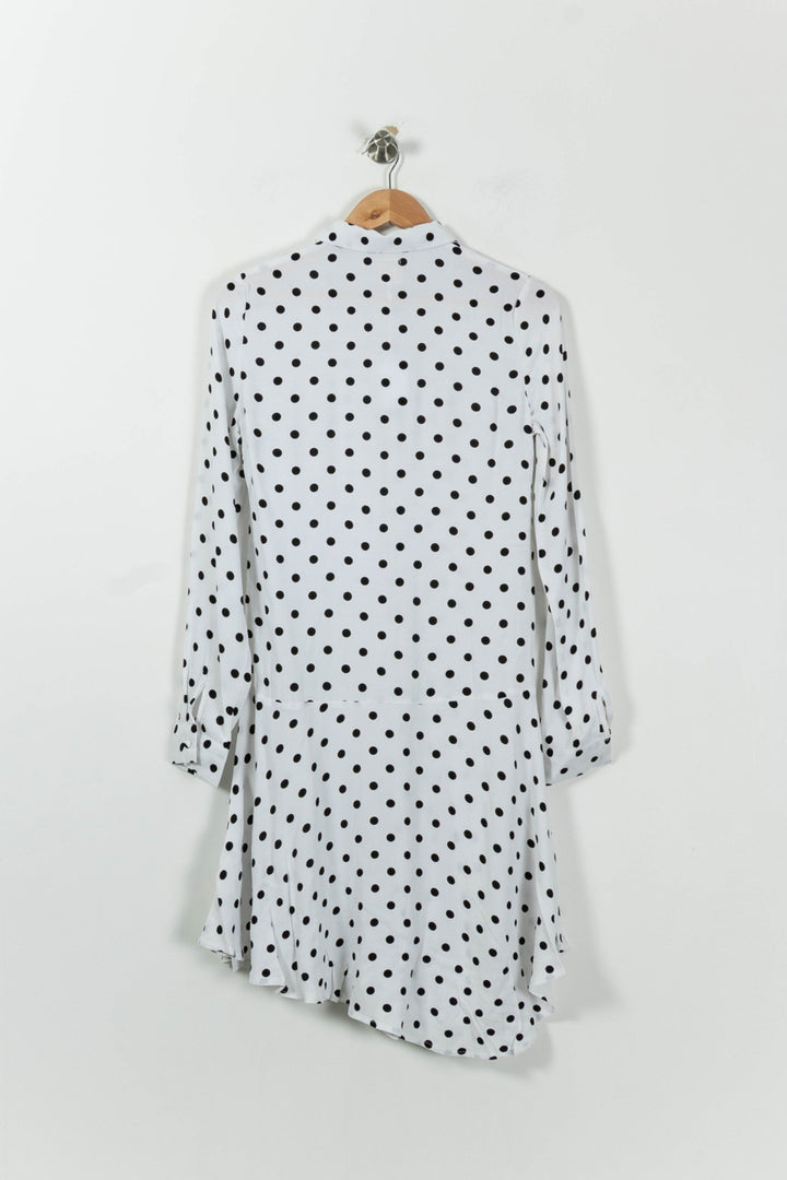 Robe Longue Blanche à Pois Noirs - Taille XS/34 de la marque Karl Marc John | PARAD94588 - Vendu par Paradigme - Image 4
