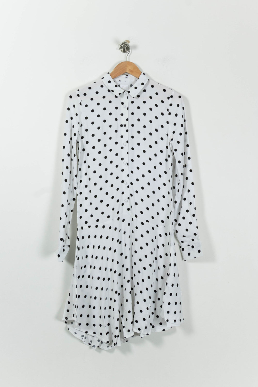 Robe Longue Blanche à Pois Noirs - Taille XS/34 de la marque Karl Marc John | PARAD94588 - Vendu par Paradigme - Image 2