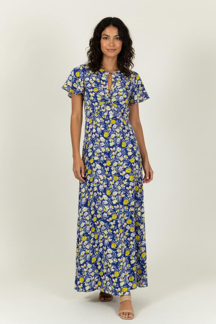 Robe Longue Bleue et Jaune - Taille L/40 de la marque Karl Marc John | PARAD94592 - Vendu par Paradigme - Image 1