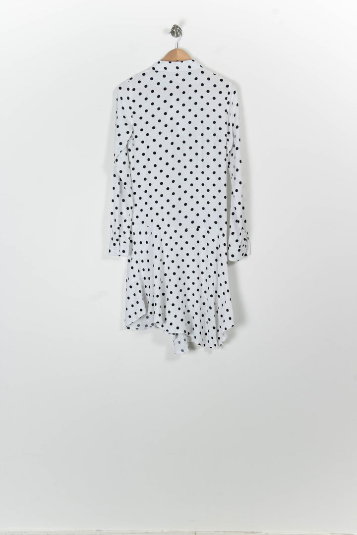 Robe Longue Blanche à Pois Noirs - Taille XS/34 de la marque Karl Marc John | PARAD94598 - Vendu par Paradigme - Image 4