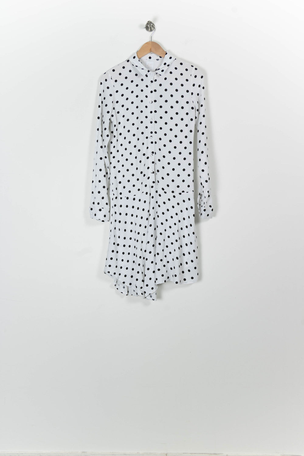 Robe Longue Blanche à Pois Noirs - Taille XS/34 de la marque Karl Marc John | PARAD94598 - Vendu par Paradigme - Image 2