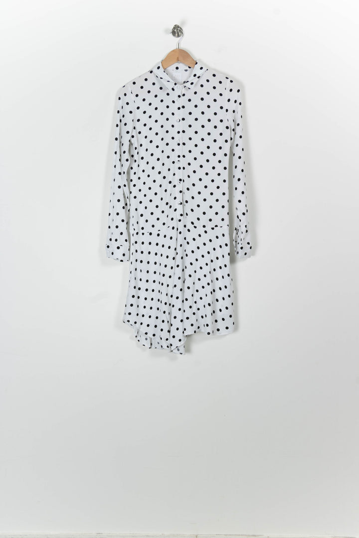 Robe Longue Blanche à Pois Noirs - Taille XS/34 de la marque Karl Marc John | PARAD94598 - Vendu par Paradigme - Image 2