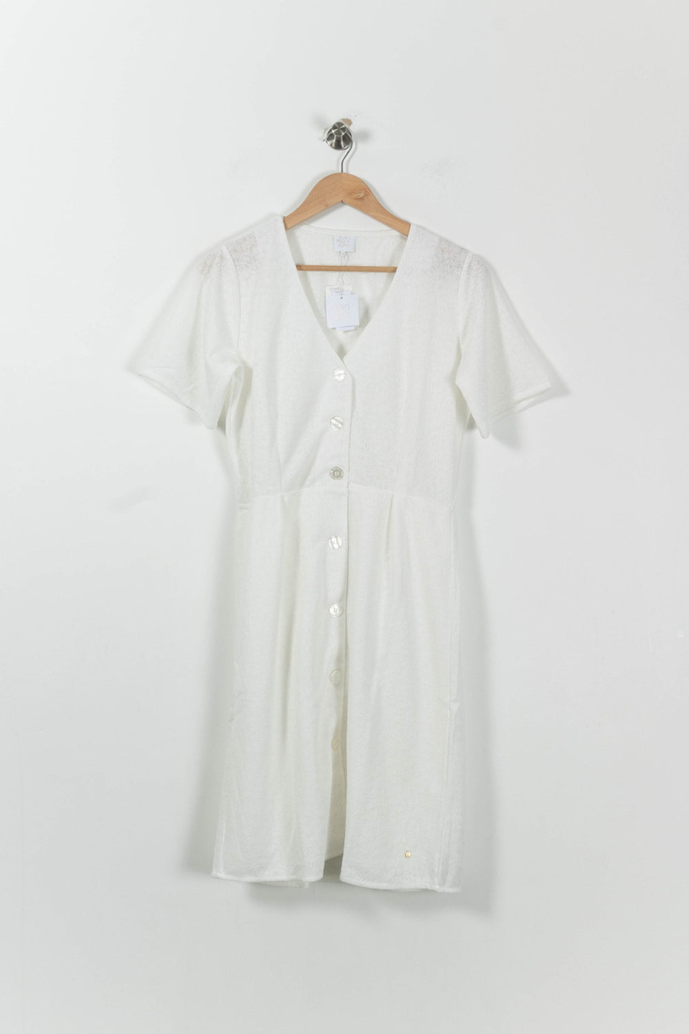 Robe Boutonnée Blanche - Taille L/40 de la marque Karl Marc John | PARAD94600 - Vendu par Paradigme - Image 2