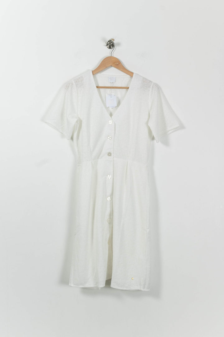 Robe Boutonnée Blanche - Taille L/40 de la marque Karl Marc John | PARAD94600 - Vendu par Paradigme - Image 2