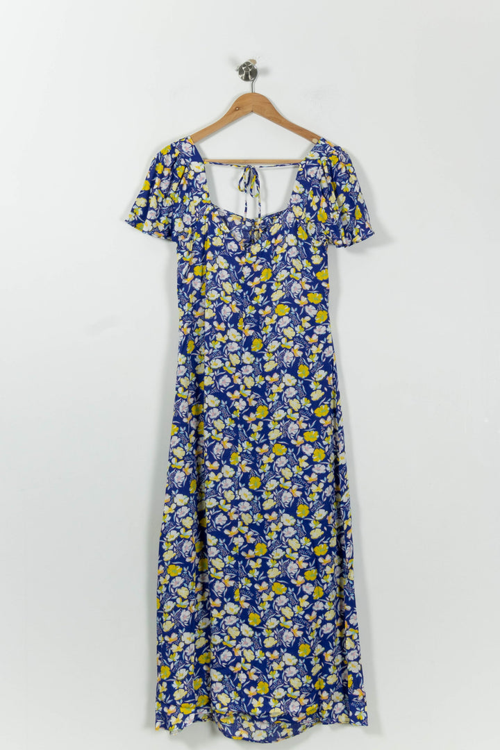 Robe Longue Bleue et Jaune - Taille L/40 de la marque Karl Marc John | PARAD94603 - Vendu par Paradigme - Image 4